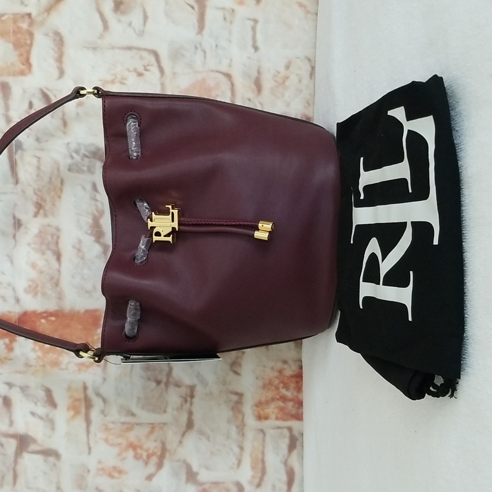 New Ralph Lauren Andie Drawstring Bag